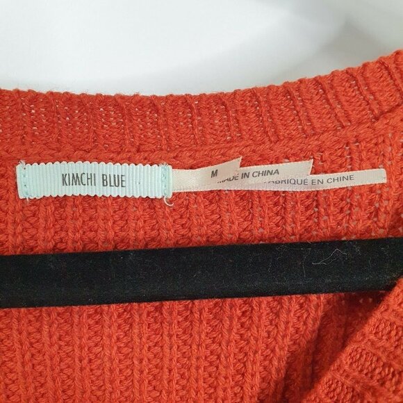 Kimchi Blue Urban Outfitters Burnt Orange Lace Trip Crochet Sweater Medium - Picture 5 of 8